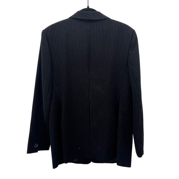 Jones New York Pinstripe Suit Blazer Womens size 12 Black Lined Workwear - Picture 2 of 6